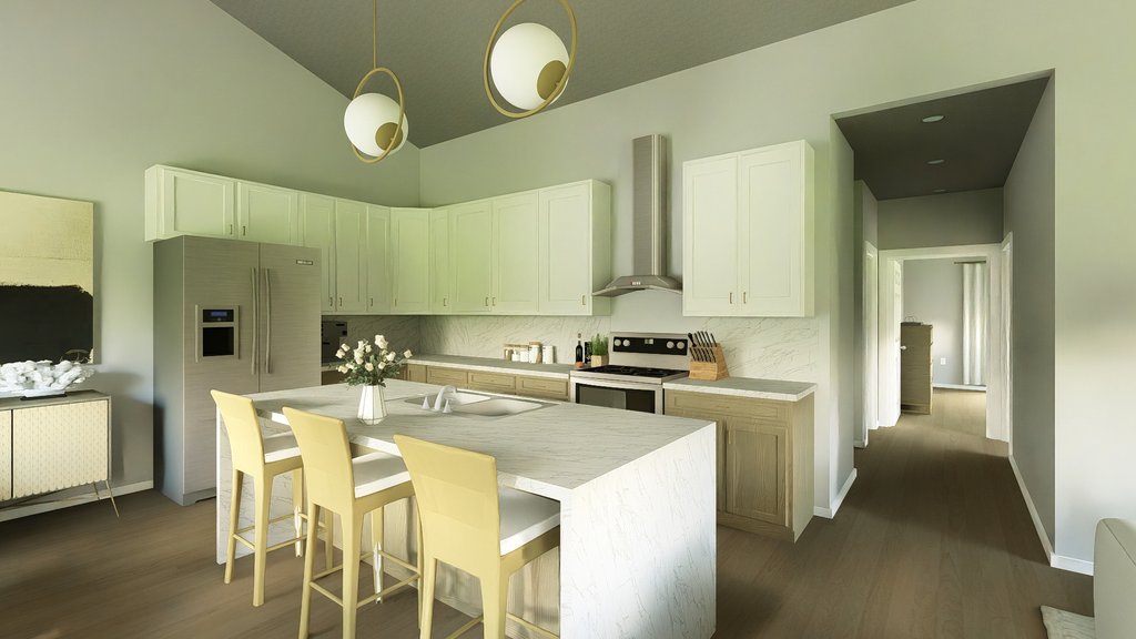 Interior - Kitchen for Barndominium House Plan #1064-456 - 2 bed, 2 bath