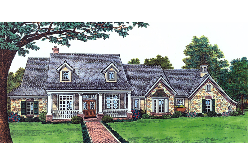 Dream House Plan - Country Exterior - Front Elevation Plan #310-240