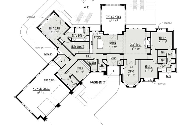 Dream House Plan - Floor Plan - Main Floor for Victorian House Plan #1088-5 - 3 bed, 2.5 bath