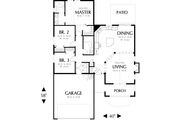 Craftsman Style House Plan - 3 Beds 2 Baths 1275 Sq/Ft Plan #48-586 