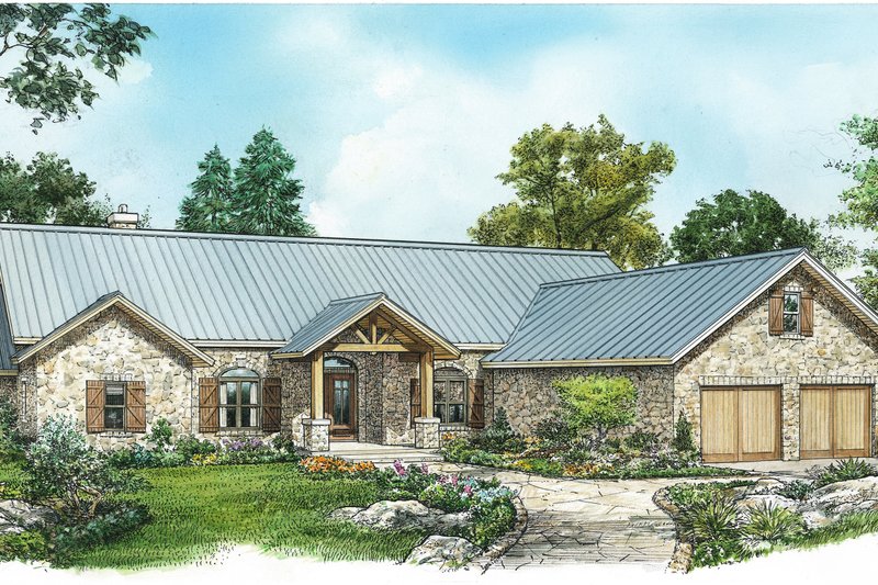 Country Style House Plan - 3 Beds 3.5 Baths 2797 Sq/Ft Plan #140-193