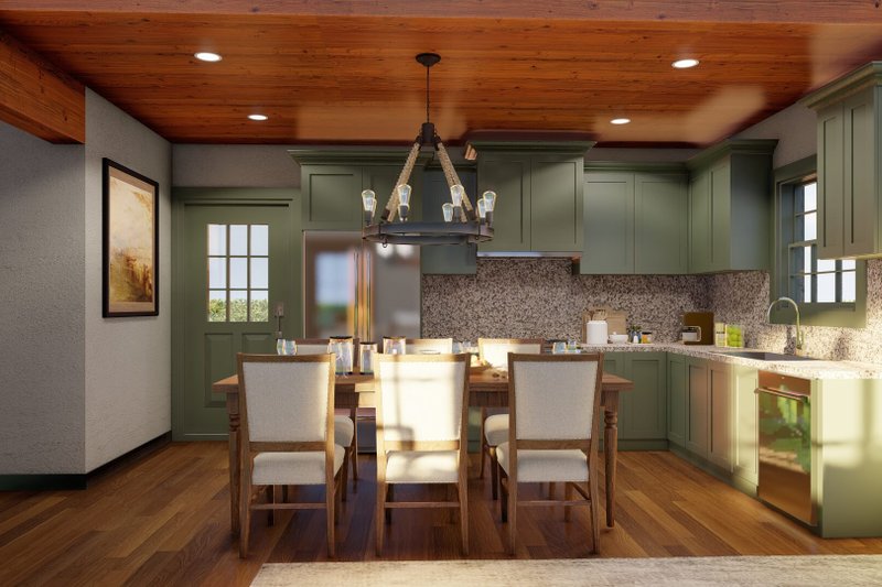 House Plan Design - Interior - Kitchen for Cabin House Plan #923-360 - 2 bed, 2 bath