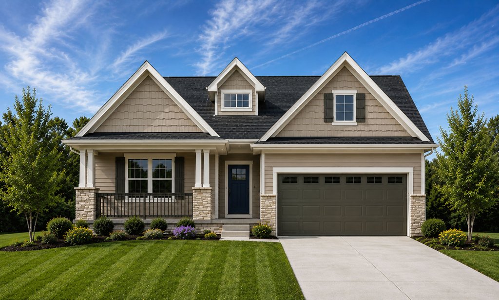 Exterior - Front Elevation 2 for Craftsman House Plan #20-2254 - 4 bed, 3.5 bath