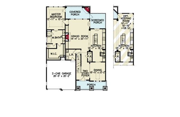 Home Plan - Traditional Floor Plan - Main Floor Plan #54-452