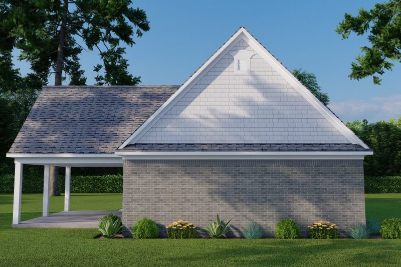 House Blueprint - Exterior - Rear Elevation for Traditional House Plan #923-420, 0 bath