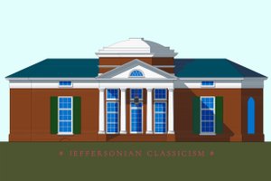 Front View - 5500 square foot Classical home
