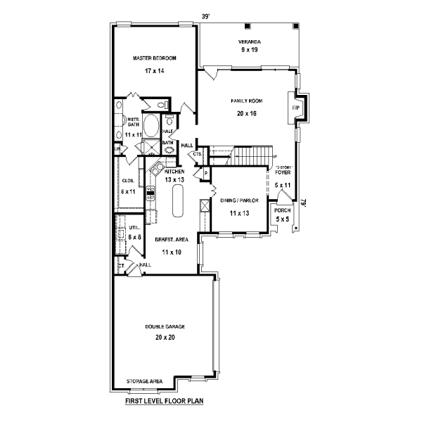 Traditional Floor Plan - Main Floor Plan #81-13899
