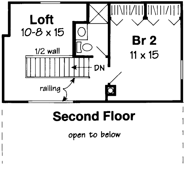 Contemporary Floor Plan - Upper Floor Plan #312-413
