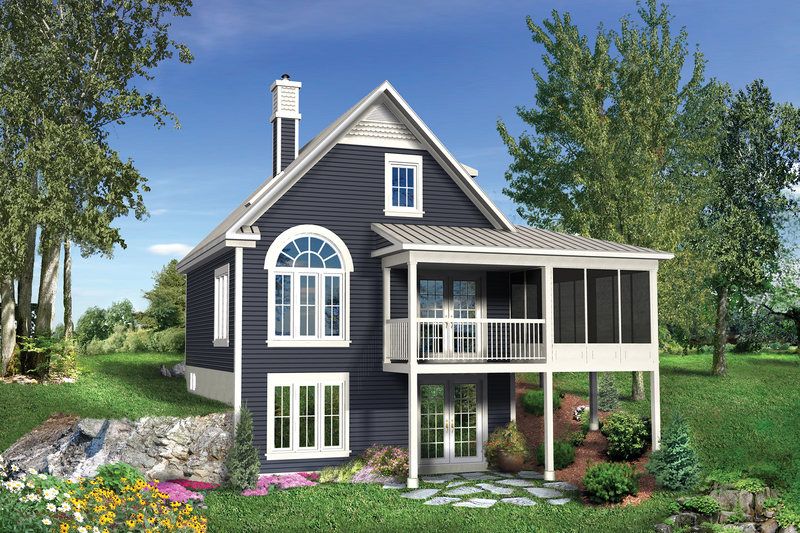Architectural House Design - Country Exterior - Rear Elevation Plan #25-4310