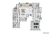 Contemporary Style House Plan - 4 Beds 3.5 Baths 2743 Sq/Ft Plan #1110-22 