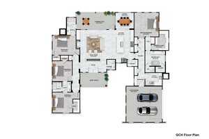 Floor Plan - Main Floor for Contemporary House Plan #1110-22 - 4 bed, 3.5 bath
