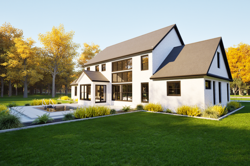Home Plan - Exterior - Rear Elevation 1 for Contemporary House Plan #1116-8 - 4 bed, 3.5 bath