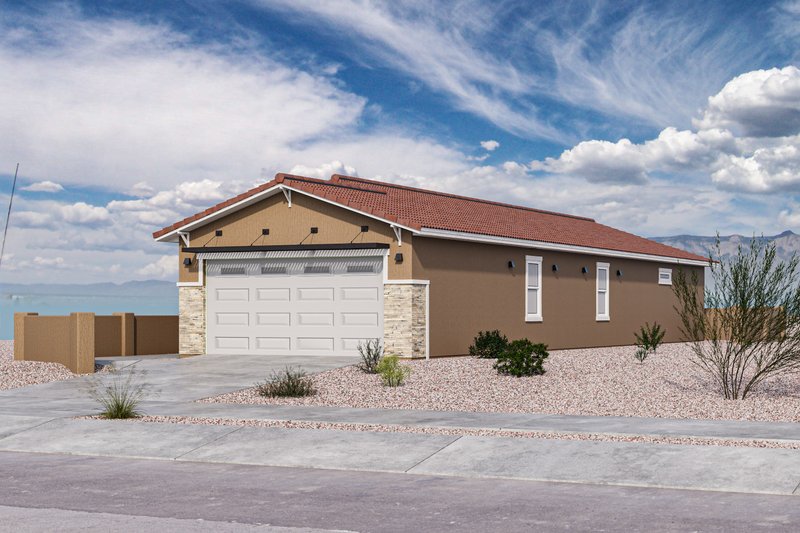 Home Plan - Exterior - Other Elevation 3 for Adobe / Southwestern House Plan #1106-4 - 3 bed, 2 bath