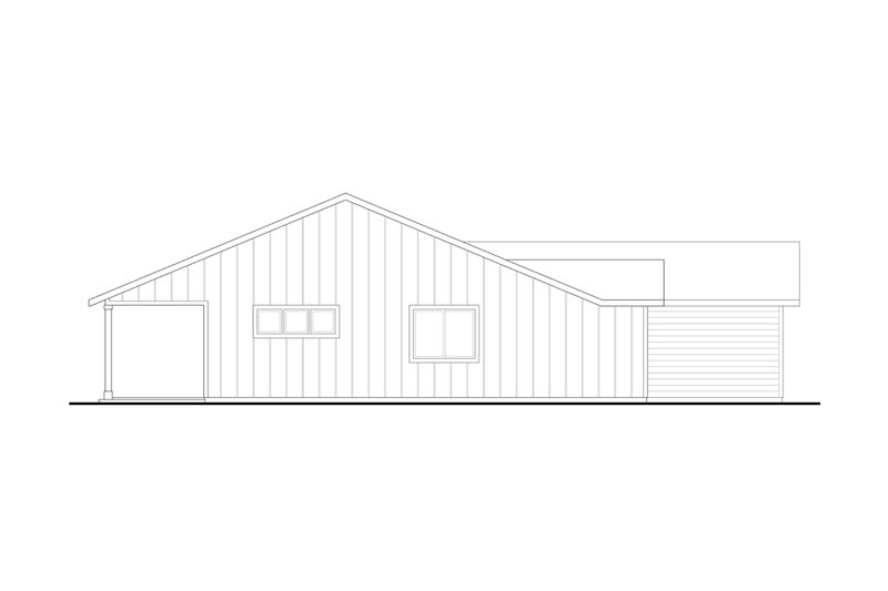 Dream House Plan - Exterior - Other Elevation for Ranch House Plan #124-1216 - 4 bed, 2 bath