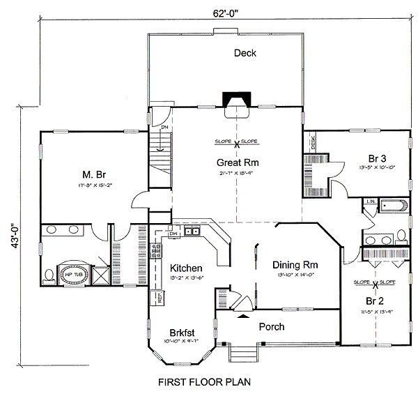 Traditional Floor Plan - Main Floor Plan #312-620