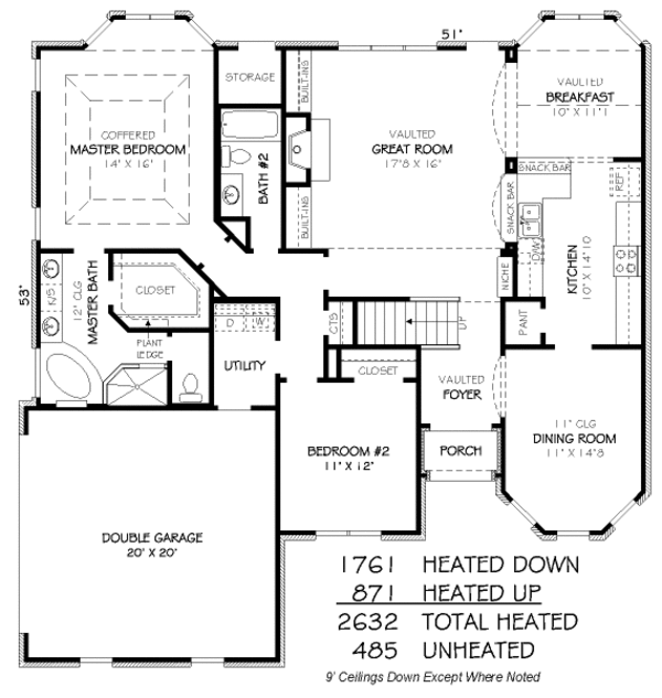 European Floor Plan - Main Floor Plan #424-317