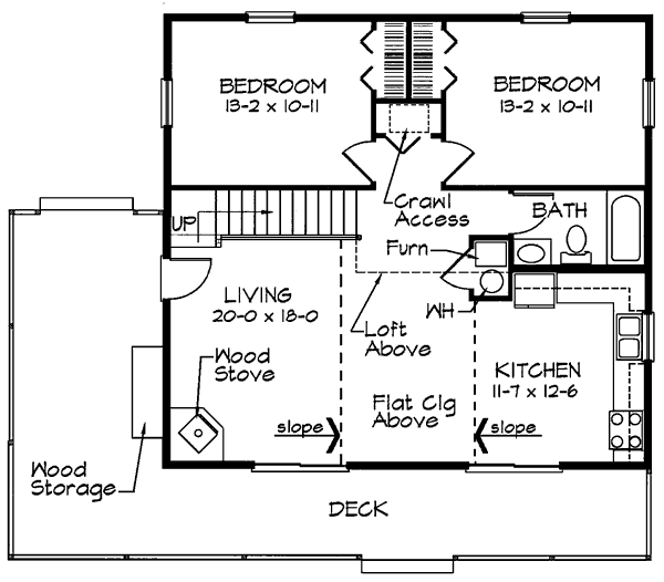 Bungalow Floor Plan - Main Floor Plan #312-786
