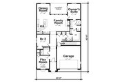European Style House Plan - 2 Beds 2 Baths 1742 Sq/Ft Plan #20-2409 