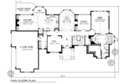 European Style House Plan - 4 Beds 4.5 Baths 3600 Sq/Ft Plan #70-532 