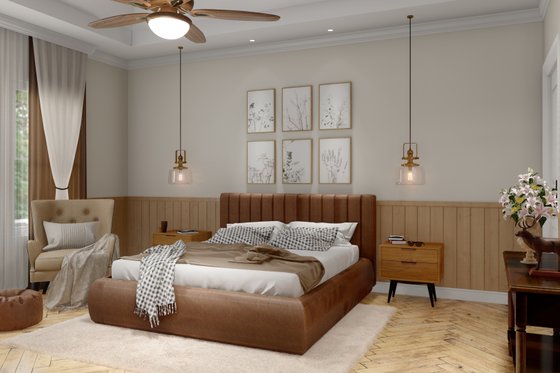 Interior - Master Bedroom for Craftsman House Plan #54-381 - 4 bed, 3.5 bath