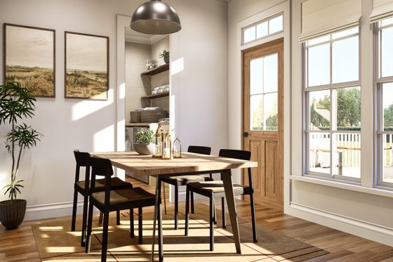 Interior - Dining Room for Bungalow House Plan #54-686 - 2 bed, 3 bath