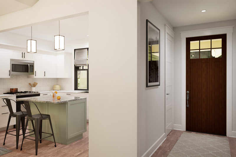 Dream House Plan - Interior - Entry for Craftsman House Plan #48-1214 - 3 bed, 2 bath