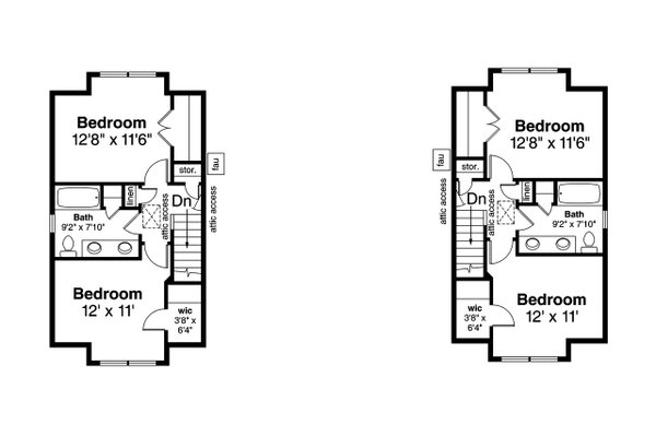 Architectural House Design - Cottage Floor Plan - Upper Floor Plan #124-1294