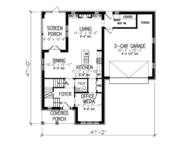 Country Floor Plan - Main Floor Plan #497-66