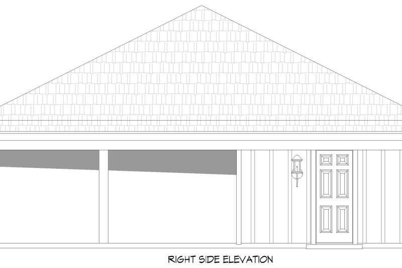 House Design - Exterior - Other Elevation 1 for Craftsman House Plan #932-1292, 1 bath