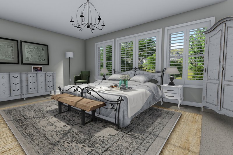 House Plan Design - Interior - Master Bedroom for Traditional House Plan #1060-37 - 3 bed, 2.5 bath
