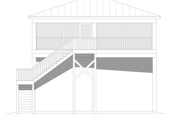 Exterior - Rear Elevation for Contemporary House Plan #932-809, 0 bath