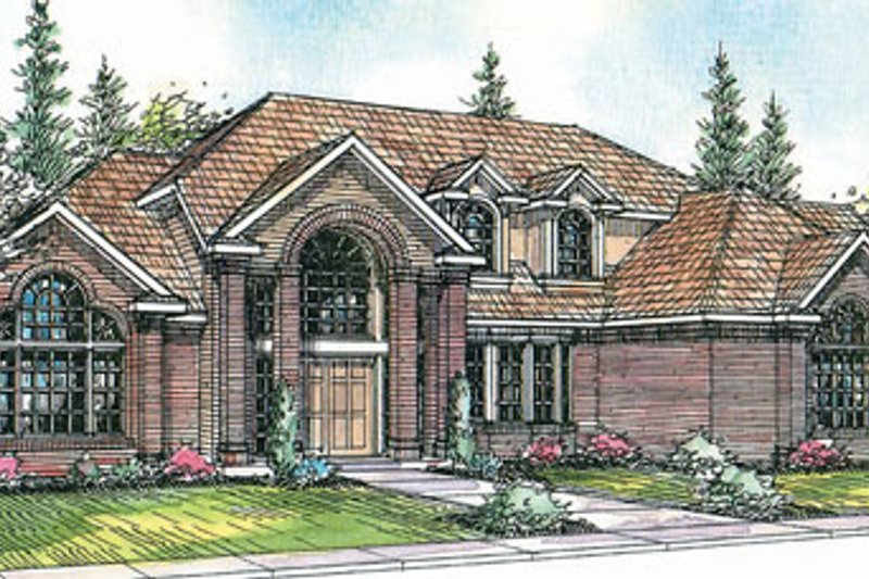 Home Plan - European Exterior - Front Elevation Plan #124-319