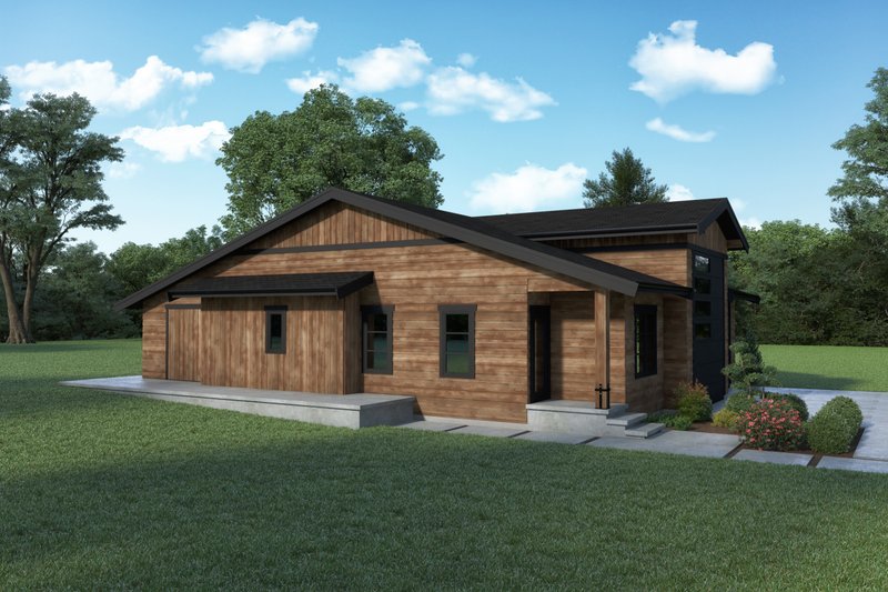 House Blueprint - Exterior - Other Elevation 1 for Traditional House Plan #1070-179 - 1 bed, 2 bath