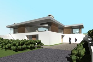 Modern Exterior - Front Elevation Plan #520-5