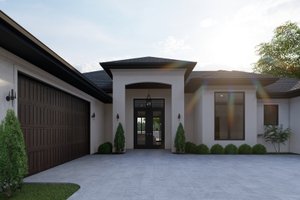 Exterior - Covered Porch for Mediterranean House Plan #455-256 - 3 bed, 2.5 bath