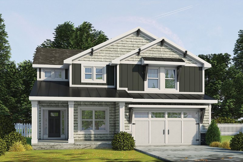 Dream House Plan - Craftsman Exterior - Front Elevation Plan #20-2343
