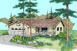 Ranch Exterior - Front Elevation Plan #60-494