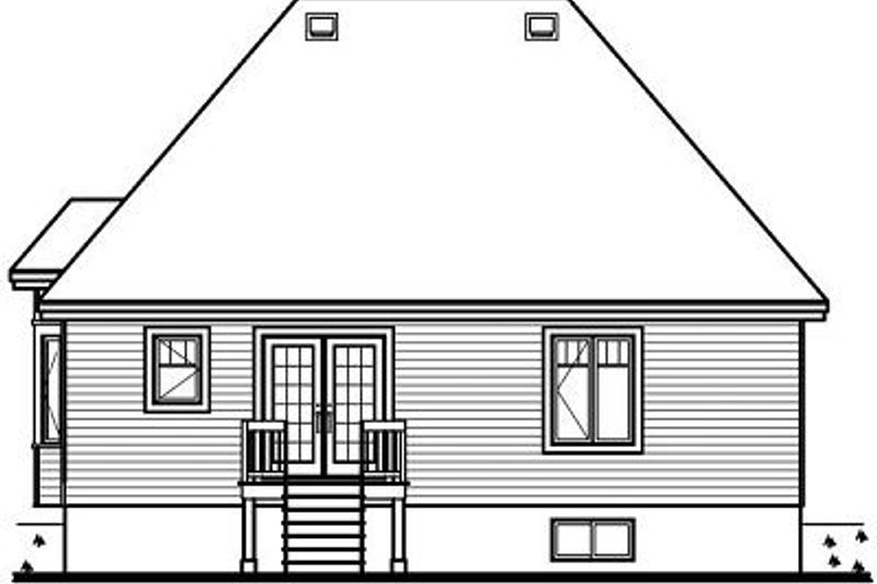 Dream House Plan - Exterior - Rear Elevation House Plan #23-690 - 3 bed, 1 bath
