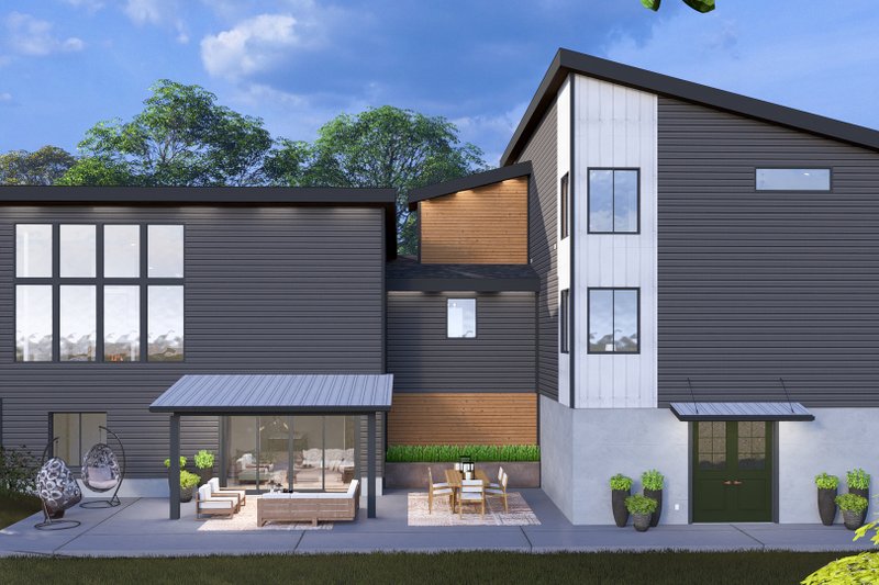 Home Plan - Exterior - Rear Elevation 1 for Modern House Plan #1060-236 - 4 bed, 4 bath