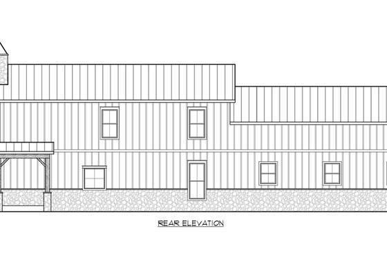 Exterior - Rear Elevation for Barndominium House Plan #1074-126 - 4 bed, 3 bath
