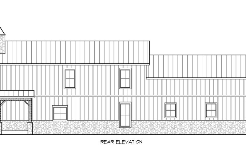House Plan Design - Exterior - Rear Elevation for Barndominium House Plan #1074-126 - 4 bed, 3 bath