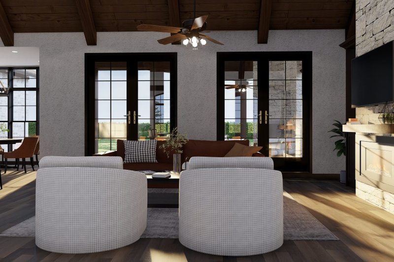 House Design - Interior - Family Room 1 for European House Plan #17-2523 - 4 bed, 2.5 bath