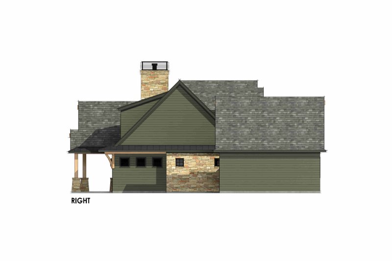 House Blueprint - Exterior - Other Elevation 1 for Craftsman House Plan #1096-163 - 3 bed, 2.5 bath