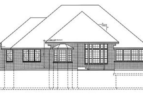 Exterior - Rear Elevation for Traditional House Plan #101-103 - 4 bed, 2 bath