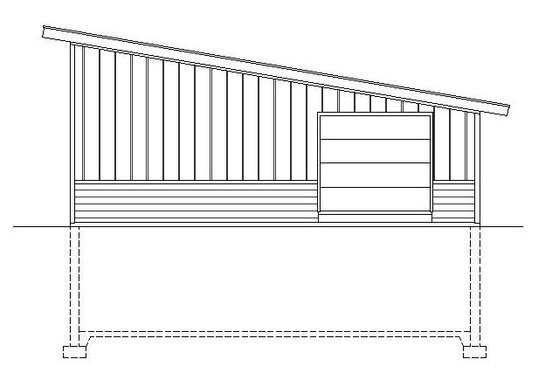 Exterior - Rear Elevation for Contemporary House Plan #932-187, 0 bath