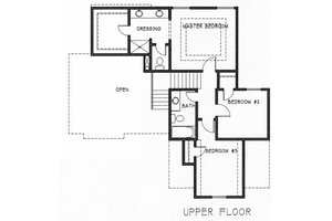 Floor Plan - Upper Floor for Traditional House Plan #6-111 - 3 bed, 2.5 bath