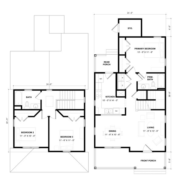 House Blueprint - Floor Plan - Main Floor for Victorian House Plan #936-66 - 3 bed, 2 bath