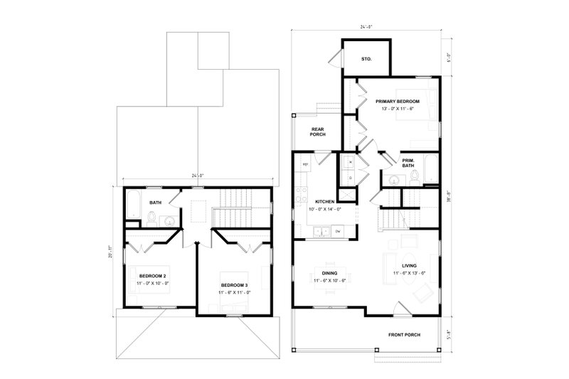 House Blueprint - Floor Plan - Main Floor for Victorian House Plan #936-66 - 3 bed, 2 bath