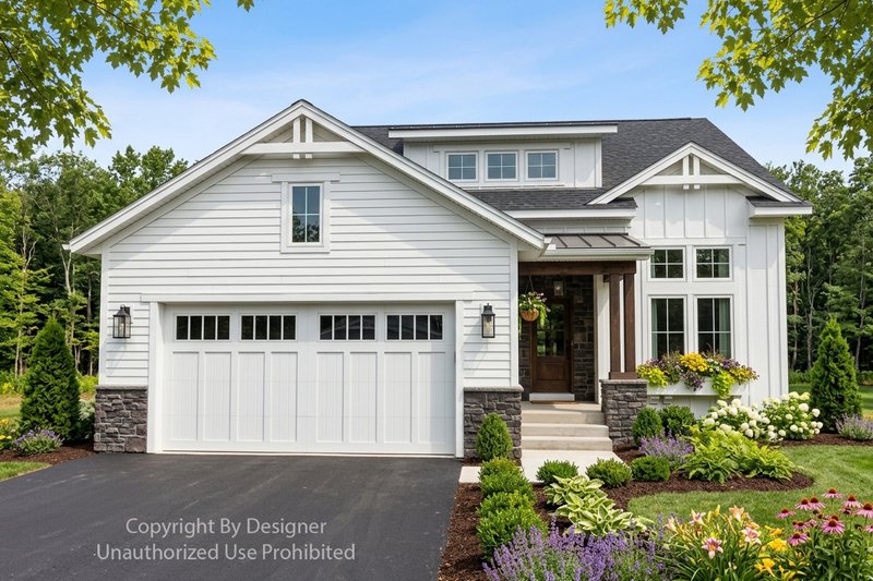 Architectural House Design - Exterior - Front Elevation 3 for Farmhouse House Plan #51-1536 - 3 bed, 2.5 bath