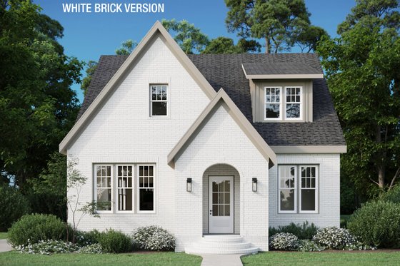 Exterior - Front Elevation 3 for Tudor House Plan #461-101 - 5 bed, 3 bath